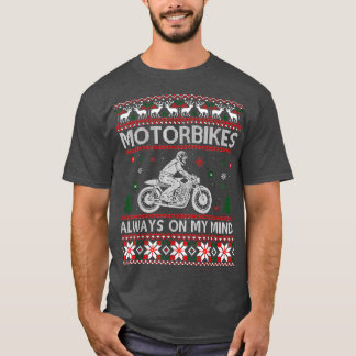 Motorbike Bike Rider Ugly Christmas Sweater Gifts  T-shirt