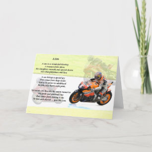 Motorbike Design - Son gedicht Kaart