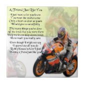 Motorbike Friend Poem Tile Tegeltje (Voorkant)