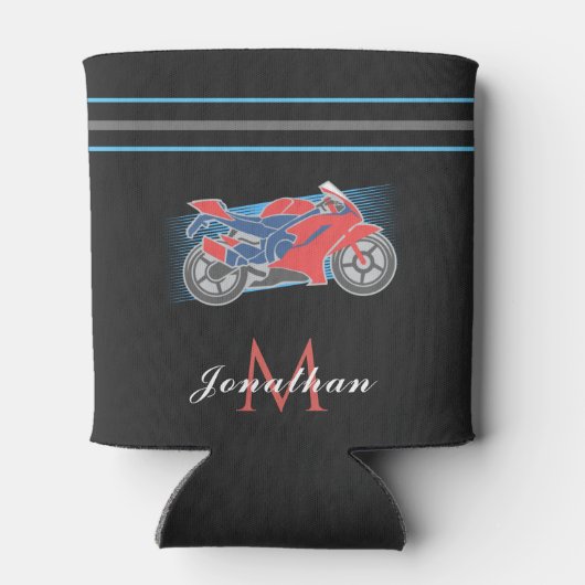 Motorbike Initiaal en naam motor Blikjeskoeler (Achterkant)