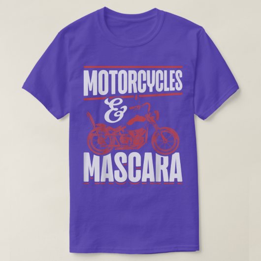 Motorbike Women Mascara Biking Motorcycles Funny B T-shirt (Design voorkant)