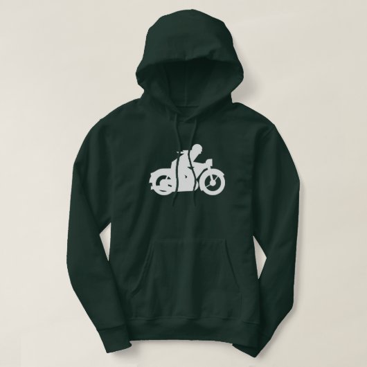 Motorbiker Silhouette Sign Hoodie (Design voorkant)