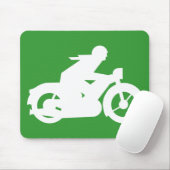 Motorbiker Silhouette Sign Muismat (Met muis)