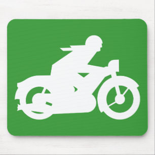 Motorbiker Silhouette Sign Muismat