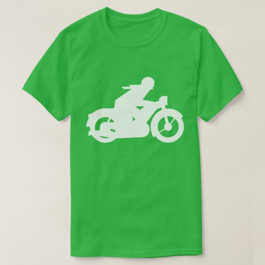 Motorbiker Silhouette Sign T-shirt (Design voorkant)