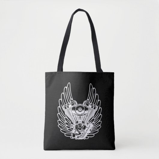 Motorbikerbord Tote Bag (Voorkant)