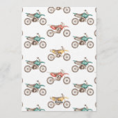 Motorbikes Dirt Bike Birthday Invitation Kaart (Achterkant)