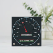 Motorbiking 40th Birthday Invitation Kaart (Staand voorkant)