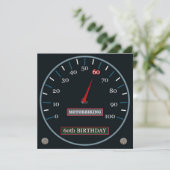 Motorbiking 60th Birthday Invitation Kaart (Staand voorkant)