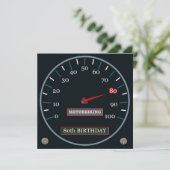 Motorbiking 80th Birthday Invitation Kaart (Staand voorkant)