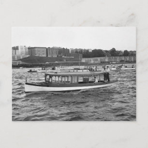 Motorboating aan de Hudson rivier, 1910 Briefkaart