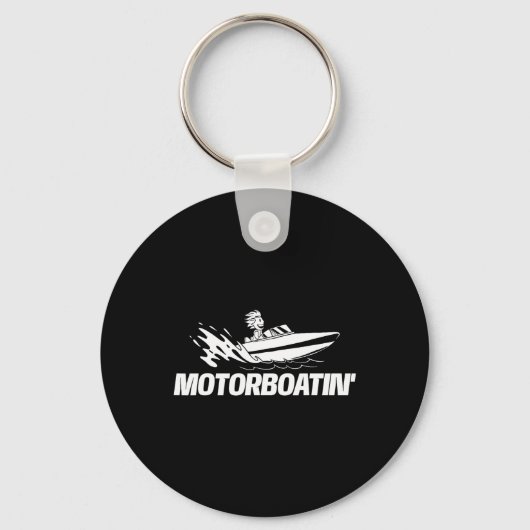 Motorboot - Boot Eigenaar Zeilkapitein Sleutelhanger (Voorkant)