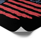 Motorboot Captain Amerikaanse Vlag Pontoon Boating Poster (Hoek)