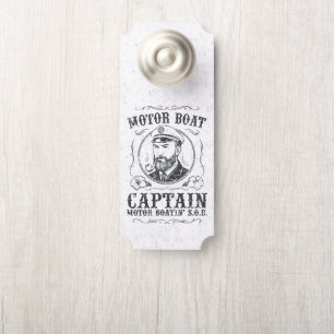 Motorboot Captain Funny Ponton Boating Deurhanger