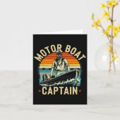 Motorboot Captain Funny Ponton Boating Motorboot Kaart (Gele Bloem)