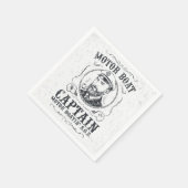 Motorboot Captain Funny Ponton Boating Servet (Hoek)