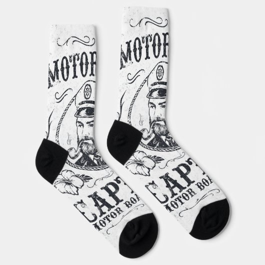 Motorboot Captain Funny Ponton Boating Sokken (Rechts)