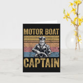 Motorboot Captain Funny Pontoon Motor Mannen Kaart (Gele Bloem)