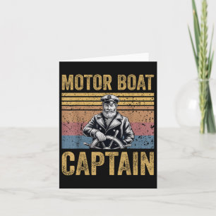 Motorboot Captain Funny Pontoon Motor Mannen Kaart