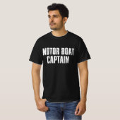 Motorboot Captain Funny Retro T-shirt (Voorkant volledig)