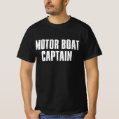 Motorboot Captain Funny Retro T-shirt (Voorkant)