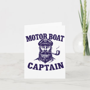 Motorboot Captain T-shirt Funny Boating Outfit Sai Kaart