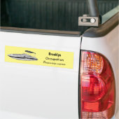 Motorboot cartoon illustratie bumpersticker (Op Truck)