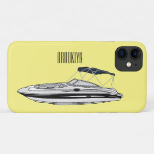 Motorboot cartoon illustratie Case-Mate iPhone case