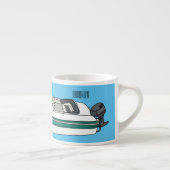 Motorboot cartoon illustratie espresso kop (Rechts)