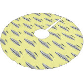 Motorboot cartoon illustratie kerstboom rok (Gekanteld)