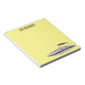 Motorboot cartoon illustratie notitieblok (Schuin)