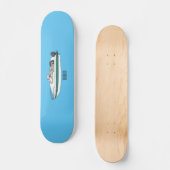 Motorboot cartoon illustratie persoonlijk skateboard (Voorkant)