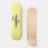 Motorboot cartoon illustratie persoonlijk skateboard (Voorkant)