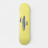 Motorboot cartoon illustratie persoonlijk skateboard (Voorkant)