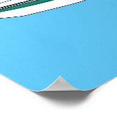 Motorboot cartoon illustratie poster (Hoek)