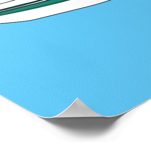 Motorboot cartoon illustratie poster (Hoek)