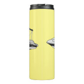 Motorboot cartoon illustratie thermosbeker (Achterkant)