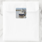 Motorboot Catch 22 Vierkante Sticker (Tas)