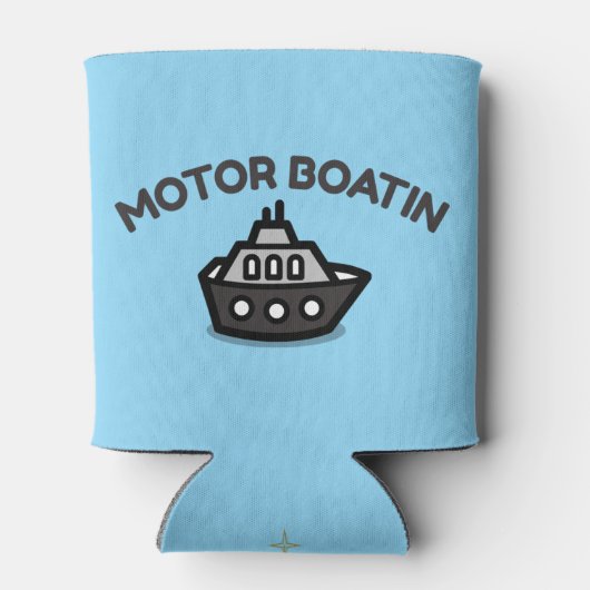 Motorboot" | Grappig Sarcastisch Lake leven Blikjeskoeler (Achterkant)