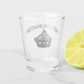 Motorboot" | Grappig Schot Glas voor Lake Lovers (Achterkant)