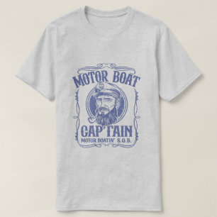 Motorboot Kapitein Grappig T-shirt