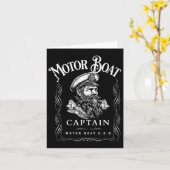 Motorboot Kapitein Grappige Ponton Boating Motor B Kaart (Gele Bloem)