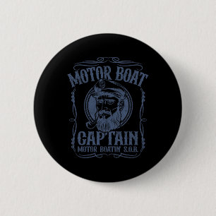 Motorboot Kapitein Grappige Ponton Boating Motor B Ronde Button 5,7 Cm