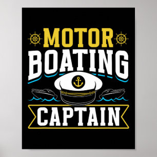Motorboot Kapitein Motorboot Motorboten Motorboot Poster
