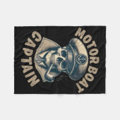 Motorboot Kapitein Voor Boot Eigenaar Kapitein Bot Fleece Deken (Voorkant (Horizontaal))