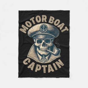 Motorboot Kapitein Voor Boot Eigenaar Kapitein Bot Fleece Deken