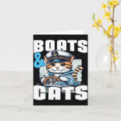 Motorboot kat kapitein speedboot eigenaar motorboo kaart (Gele Bloem)