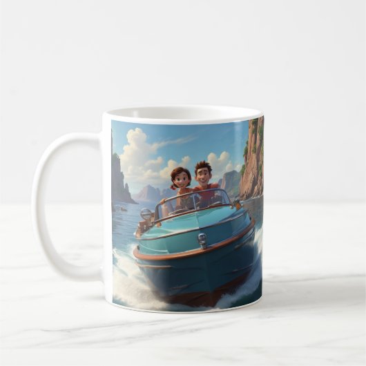 Motorboot Koffie Mok (Links)