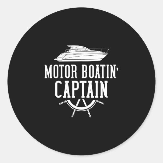 Motorboot motorboot snelboot prestaties ronde sticker (Voorkant)