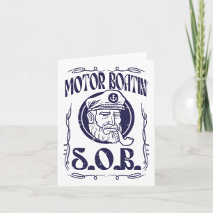 Motorboot snik Funny motorboot humor kapitein eige Kaart